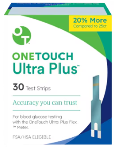 OneTouch Ultra Plus Test Strips 30 Count